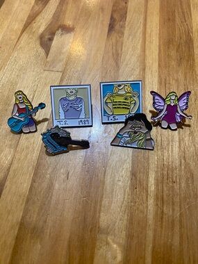 Vintage style enamel pin lot inspired by Taylor Swift and her iconic eras 🎸🫶✨